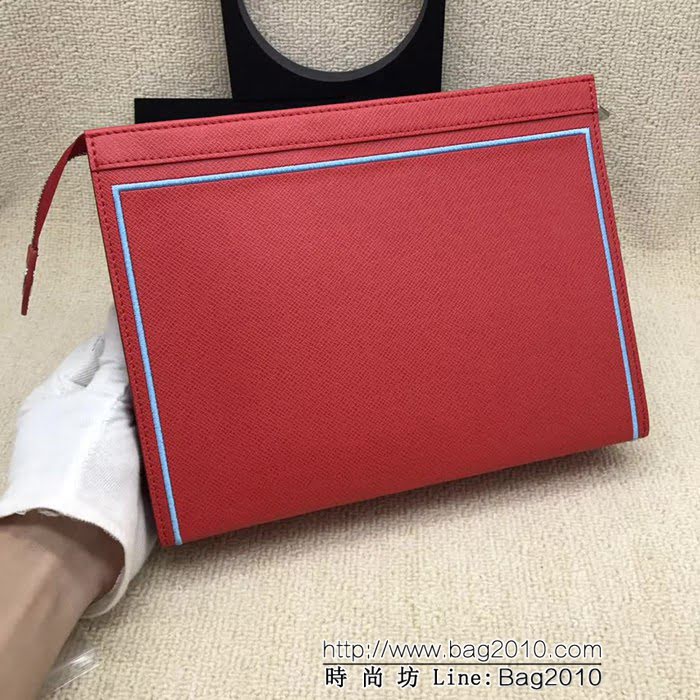 路易威登LV頂級原單 M61692十字紋繡邊藍洗漱包2018-19秋冬新款 手拿包 ZY1106